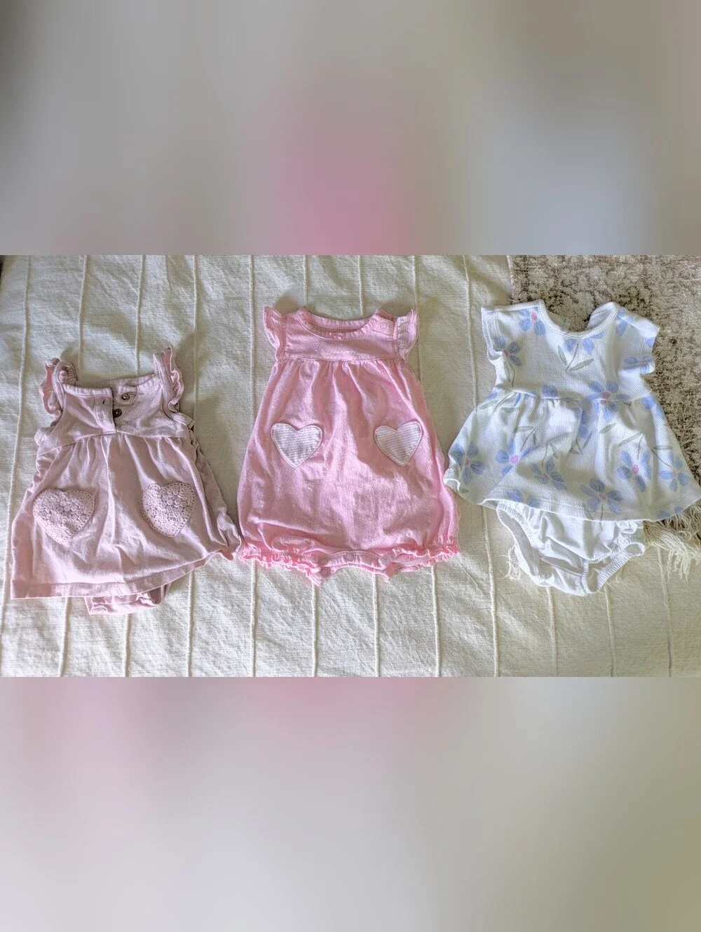 Carter's Newborn Dress And Romper Bundle